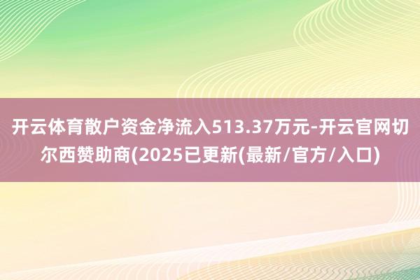 开云体育散户资金净流入513.37万元-开云官网切尔西赞助商(2025已更新(最新/官方/入口)