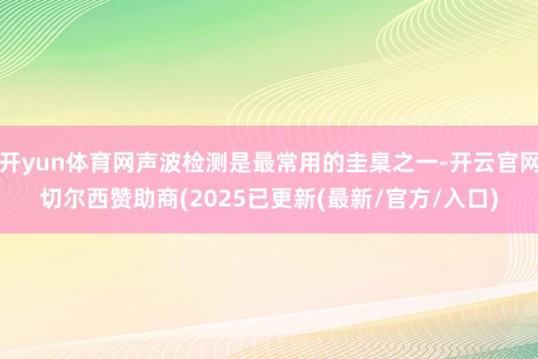 开yun体育网声波检测是最常用的圭臬之一-开云官网切尔西赞助商(2025已更新(最新/官方/入口)